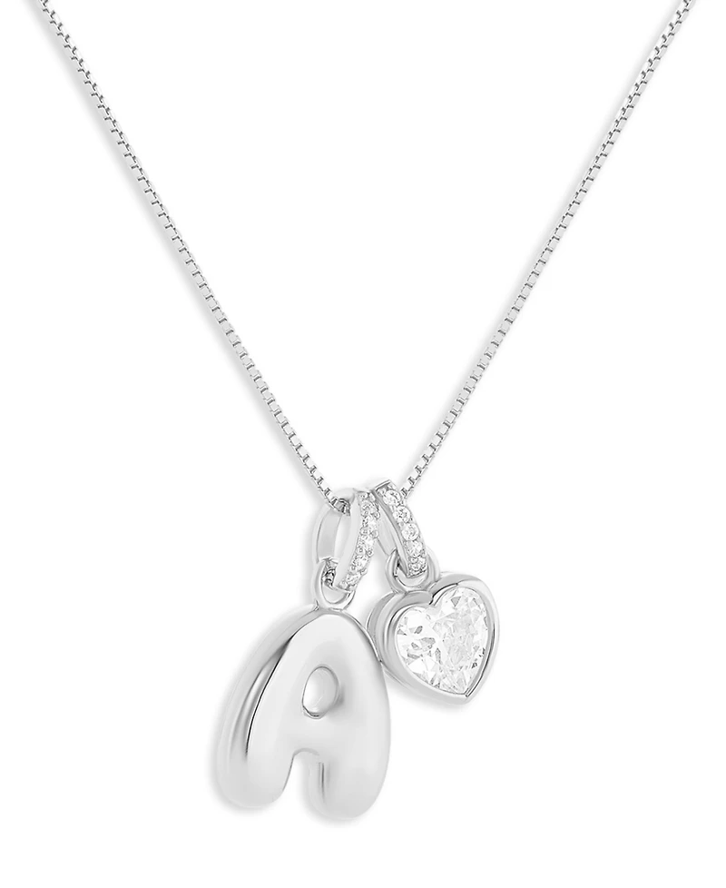 Holiday Lane Sterling Sliver Letter Initial Charm Necklace, Macy's Exclusive