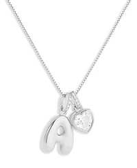 Holiday Lane Sterling Sliver Letter Initial Charm Necklace, Macy's Exclusive