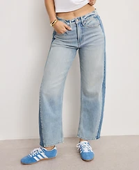 Good American Women's Mid Rise Barrel Jeans