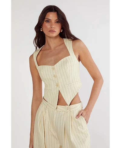 Nasty Gal Women's Pinstripe Tailored Vest