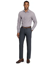 ConStruct Men's Spread Collar Plaid Dress Shirt