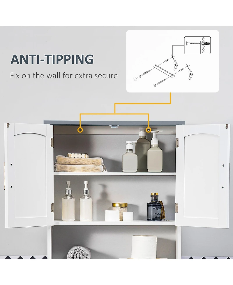 Slickblue Wall-Mounted Bathroom Cabinet with Mirror and Storage for Toiletries