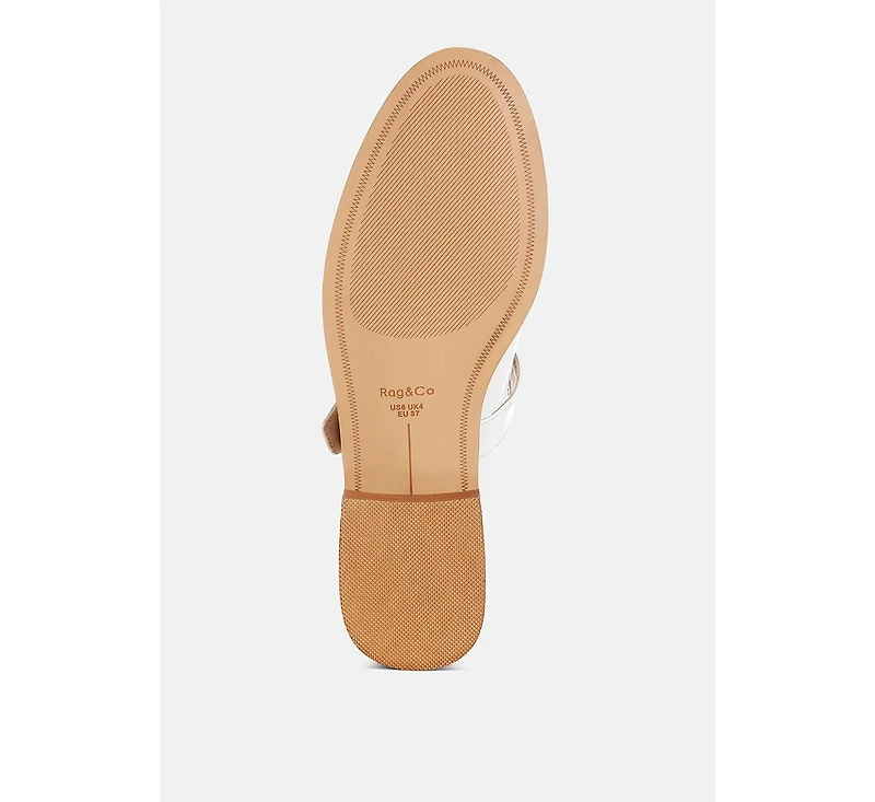 Swenson Patent Pleather Mary Jane Loafers Women