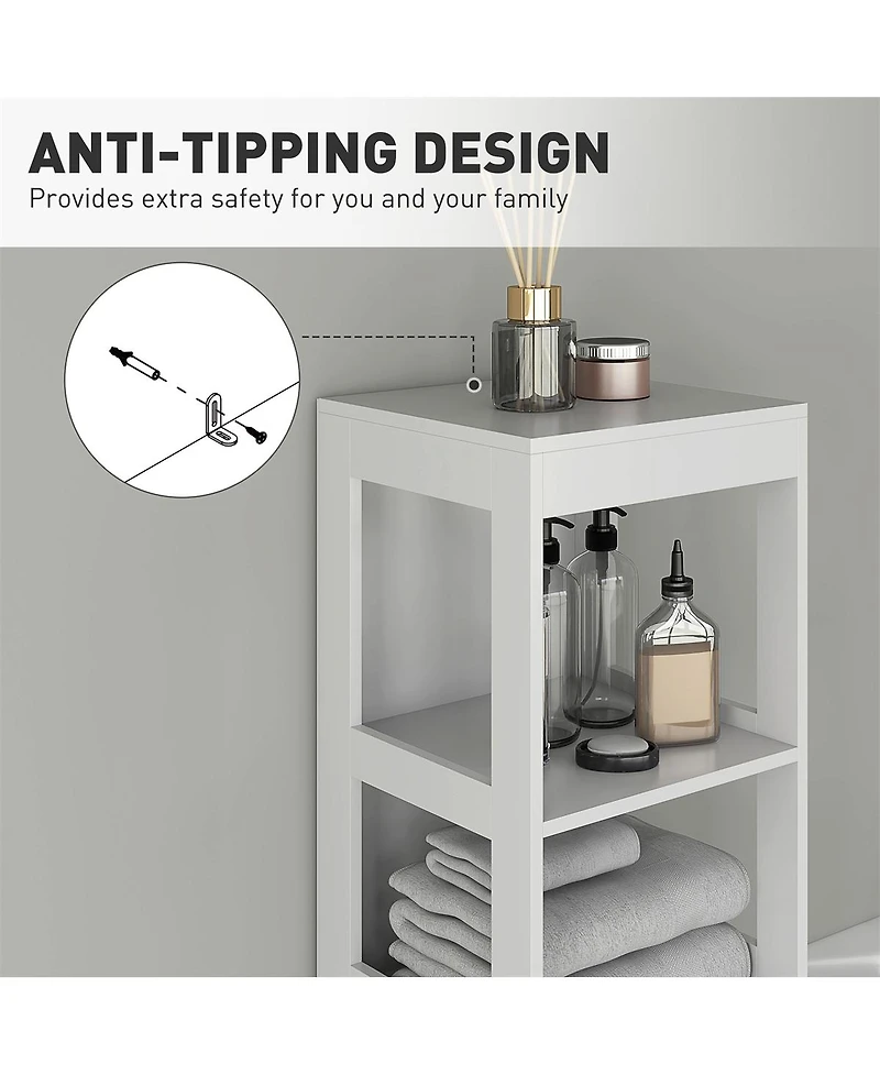 Slickblue Modern Bathroom Cabinet with Storage Shelves for Organized Space