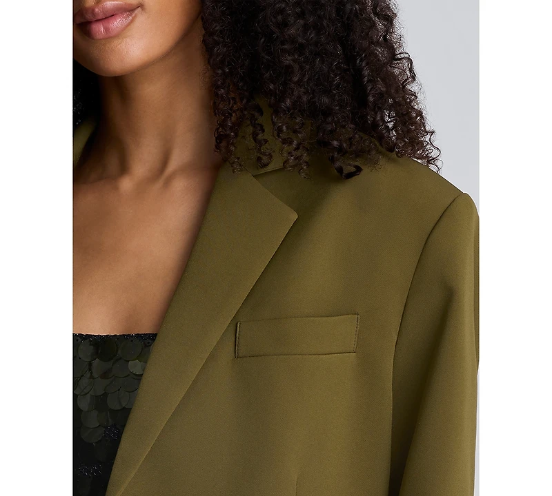 Kenneth Cole Women's Three-Button Boyfriend Blazer Jacket