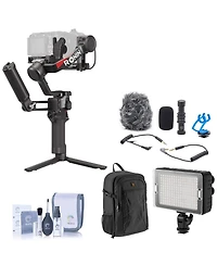 Dji Rs 4 Combo, Bundle with On-Camera Led Light, Shotgun Microphone and Backpack