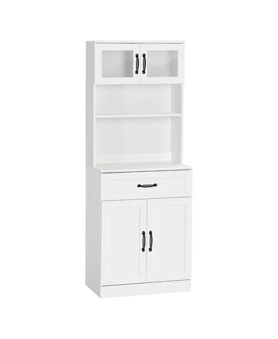 Heavy-Duty Kitchen Storage Cabinet with Adjustable Shelves for Utensils and Pantry