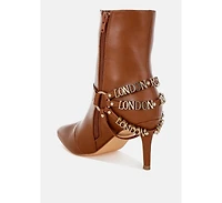 Nicene Harness Detail Stiletto Boots Women
