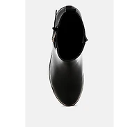 Antorin Chunky Buckle Detail Ankle Boots Women
