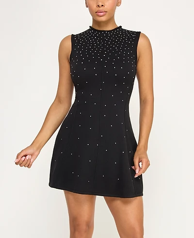 Invitee Juniors' Sleeveless Studded Sweater Dress