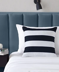 Nautica Sailor Stripe Printed Square Decorative Pillow, 18" x 18"