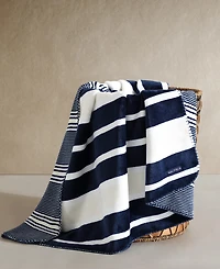 Nautica Printed Reversible Lush Throw, 70" x 50"