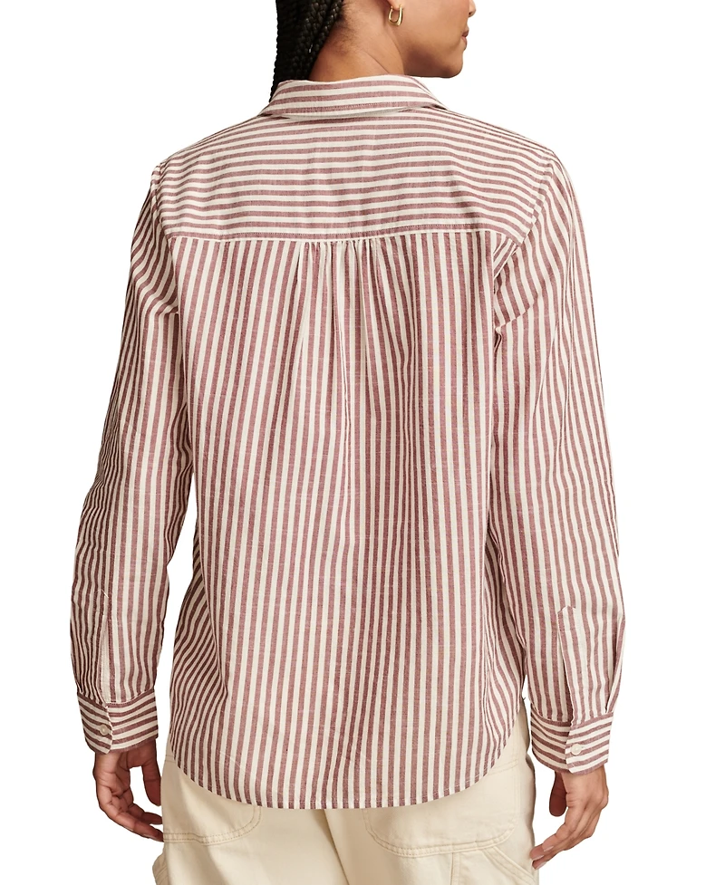 Lucky Brand Women's Cotton The Boyfriend Button-Down Shirt