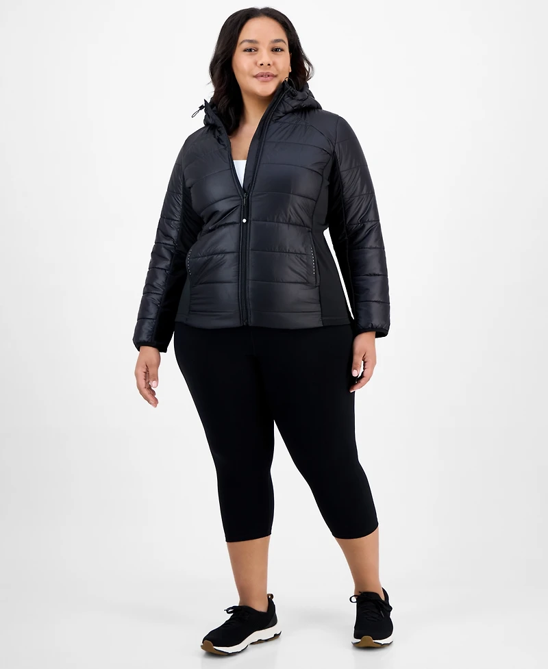 Id Ideology Plus Hooded Puffer Jacket, Created for Macy's