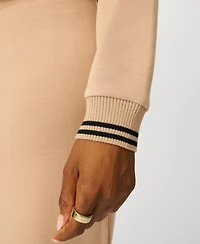 Cable & Gauge Boat Neck Top Wide Leg Pant Lounge Set