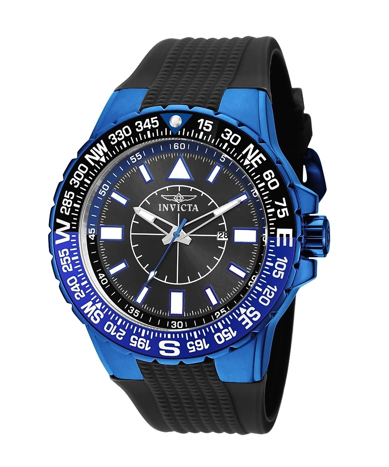 Invicta Men's 19269 Aviator Quartz 3 Hand Black Dial Watch