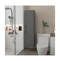 We Have Furniture Linen Cabinet Hopewell, Bathroom, Matt Gray