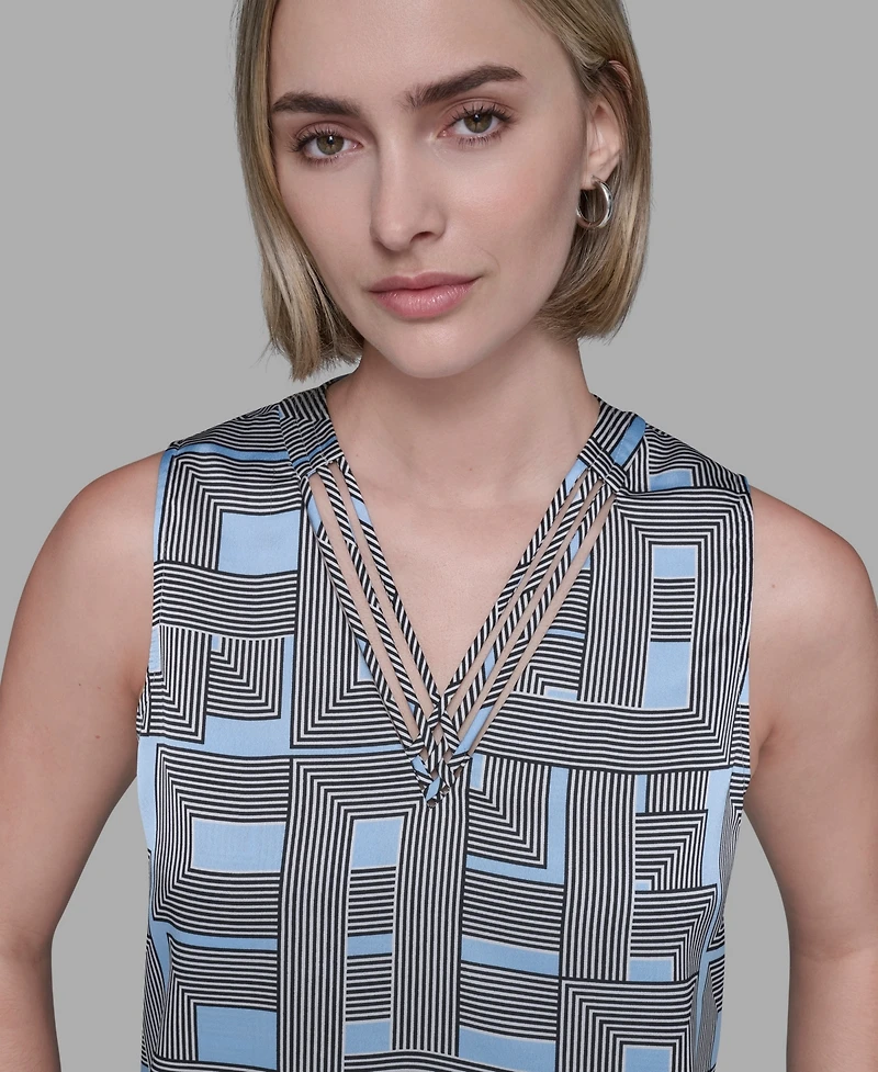 Karl Lagerfeld Paris Women's Sleeveless Top