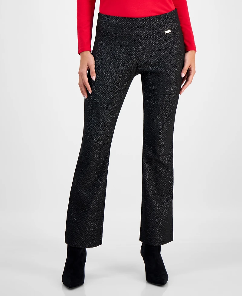 I.n.c. International Concepts Petite Jacquard Mini Bootcut Pants, Macy's Exclusive