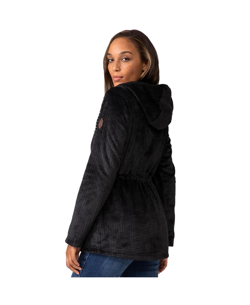 Free Country Women's Grid Butter Pile Anorak Jacket