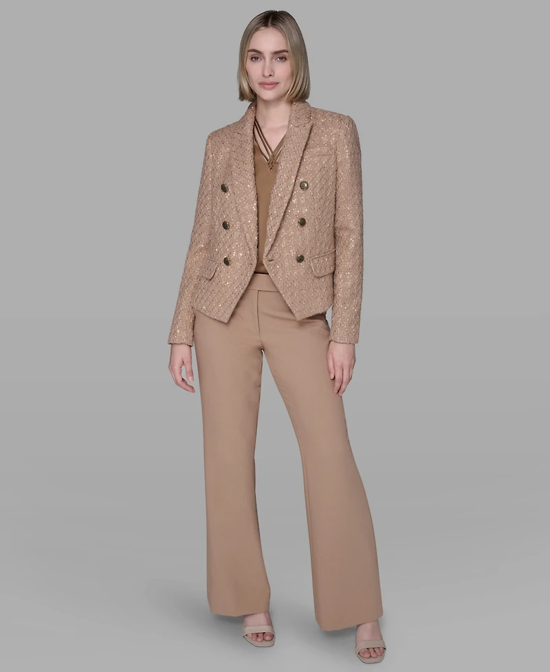 Karl Lagerfeld Paris Women's Cropped Long Sleeves Jacket