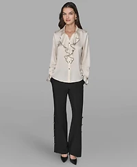 Karl Lagerfeld Paris Women's Long Sleeve Top