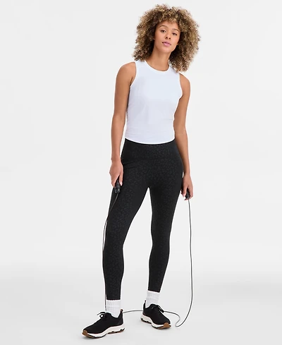 Id Ideology Women's Animal-Print Compression Leggings, Macy's Exclusive