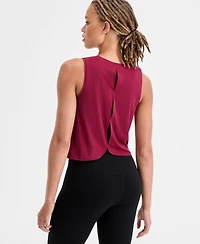 Id Ideology Women's Crewneck Back-Slit Knit Tank Top, Macy's Exclusive