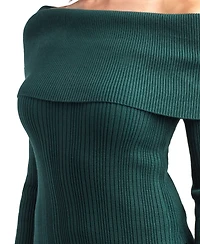 Bcx Juniors' Off-Shoulder Long Sleeve Sweater