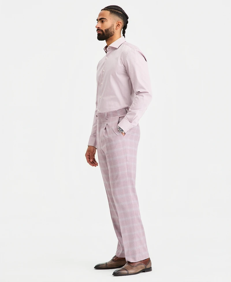 Tayion Collection Men's Classic-Fit Dusty Rose Suit Separates Pants