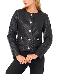 CeCe Women's Quilted Long Sleeve Jacket