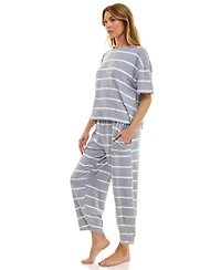 Roudelain Women's Boxy T-Shirt and Barrel Leg Pants Set