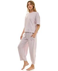 Roudelain Women's Boxy T-Shirt and Barrel Leg Pants Set
