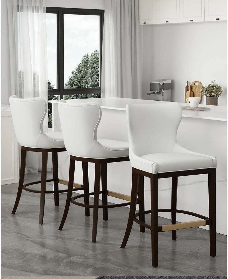 Manhattan Comfort Blair 43.9" Leatherette Upholstered Barstool