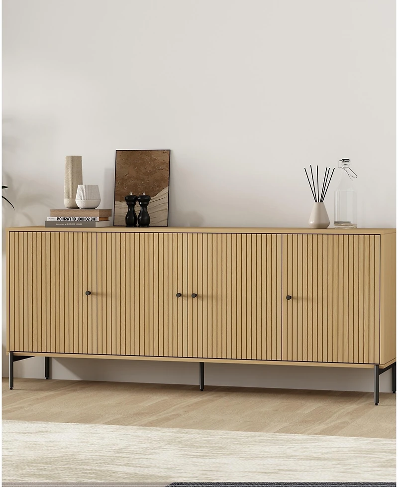Manhattan Comfort Magnolia 70.9" Wood Modern 8-Shelf Sideboard