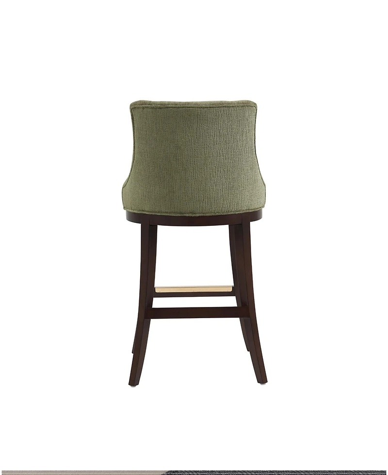 Manhattan Comfort Lucia 40.2" Chenille Upholstered Barstool