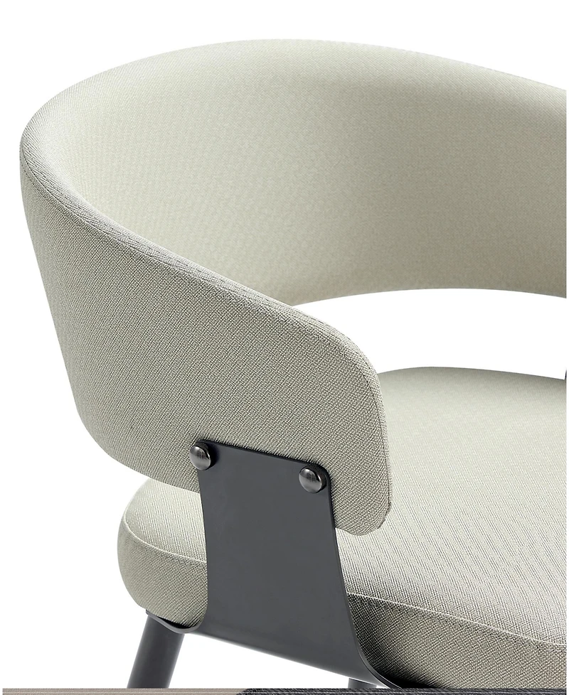 Manhattan Comfort Luce Textured 22.9" Leatherette Upholstered Dining Chair