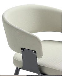 Manhattan Comfort Luce Textured 22.9" Leatherette Upholstered Dining Chair