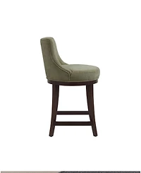 Manhattan Comfort Lucia 37.2" Chenille Upholstered Counter Stool