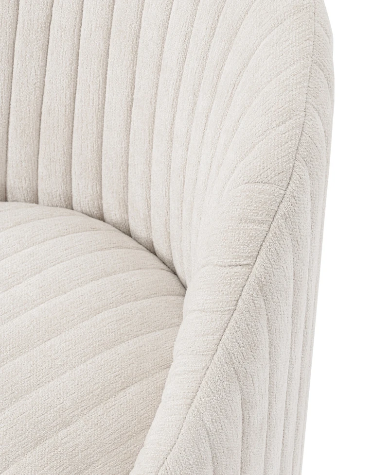 Manhattan Comfort Leela Modern 31.5" Chenille Upholstered Swivel Accent Chair