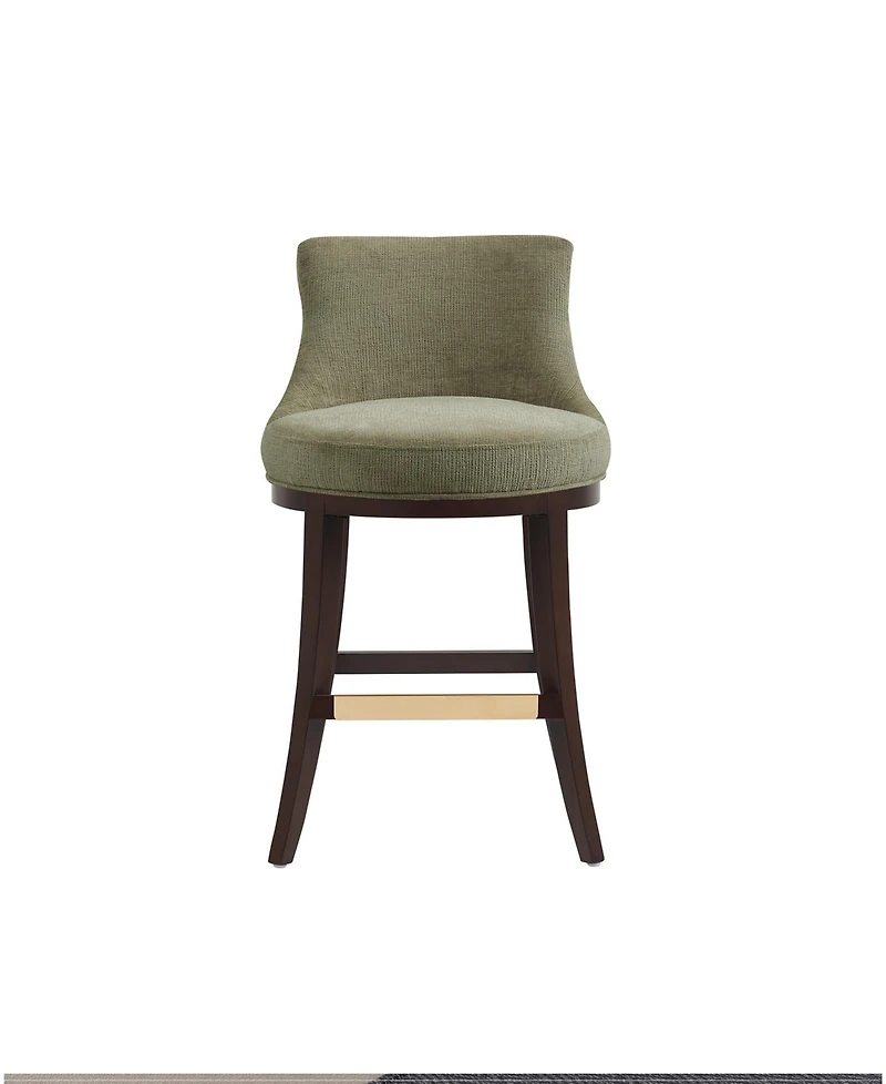 Manhattan Comfort Lucia 37.2" Chenille Upholstered Counter Stool