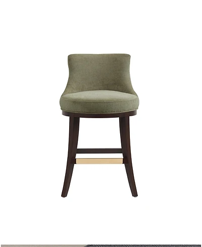 Manhattan Comfort Lucia 37.2" Chenille Upholstered Counter Stool