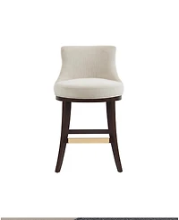 Manhattan Comfort Lucia 37.2" Chenille Upholstered Counter Stool