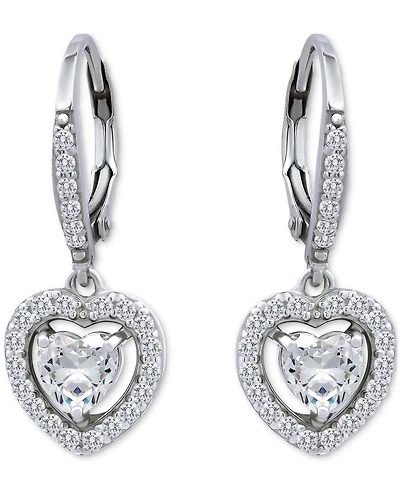 Giani Bernini Heart Drop Earrings (2-1/8 ct. t.w.) in Sterling Silver, Macy's Exclusive