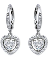 Giani Bernini Heart Drop Earrings (2-1/8 ct. t.w.) in Sterling Silver, Macy's Exclusive