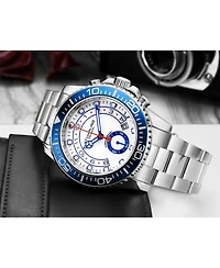 Men's Brigadier Quartz Chronograph Watch 42mm Diver With Stainless Steel Deployant Buckle