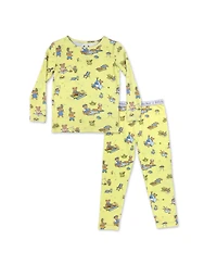 Bellabu Bear Unisex Kids' Teddy Picnic Set of 2 Piece Pajamas