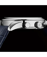 Stuhrling Rialto 3975L Men s Chronograph Watch – Quartz Movement, 44mm Stainless Steel Case, Leather Strap