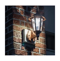 Maxsa Innovations Battery-powered Motion Activated Wall Sconce 2 Pack- Black Hexagonal