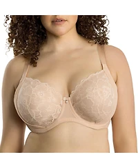 Parfait Women's Luxlacy Unlined Wired Bra, Desert Flower, 40H